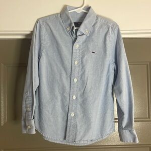 Vineyard Vines Boys Size 5 Blue Oxford Cloth Long Sleeve Button Down shirt